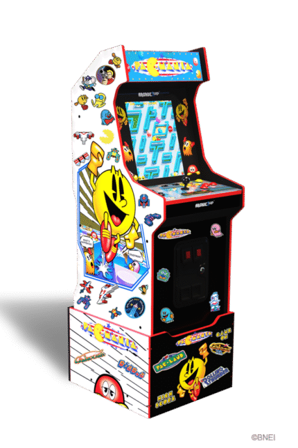 PAC-MAN Customizable Arcade Game Featuring PAC-MANIA 14-in-1 Games & 100 Bonus Stickers