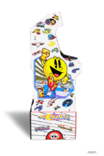 PAC-MAN Customizable Arcade Game Featuring PAC-MANIA 14-in-1 Games & 100 Bonus Stickers