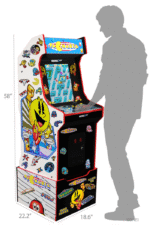 PAC-MAN Customizable Arcade Game Featuring PAC-MANIA 14-in-1 Games & 100 Bonus Stickers